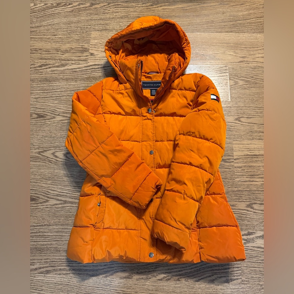 Tommy Hilfiger Bright Orange Woman’s‎ Puffer Jacket Size S